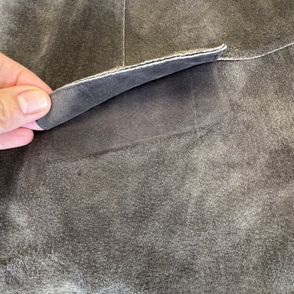 Sigrid Olsen SO Blue Suede Jacket Dark Brown Size L - Picture 5 of 11